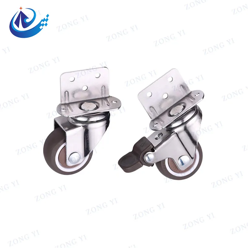 What are the primary functions and benefits of U Shape swivel brake casters with fixing plates?