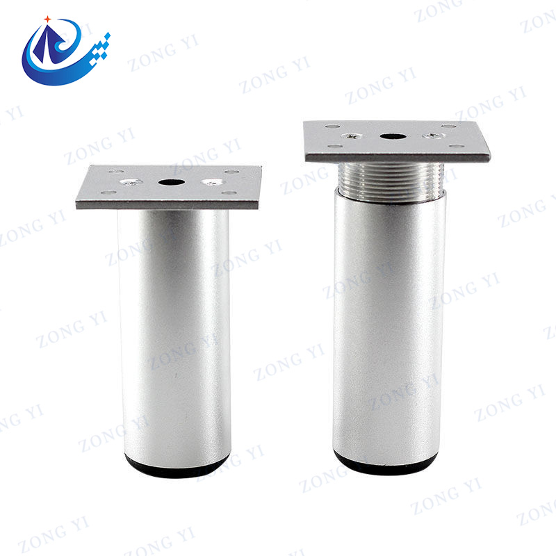 Round Tube Adjustable Aluminium Table Furniture Leg