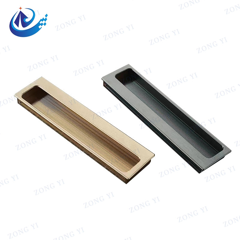 Zinc Alloy Square Concealed Cabinet Wardrobe Drawer Pulls